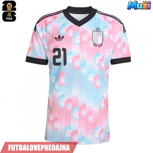 Lacne Muži Futbalové dres Belgicko Nathan Ngoy #25 MS 2026 Krátky Rukáv - Preč